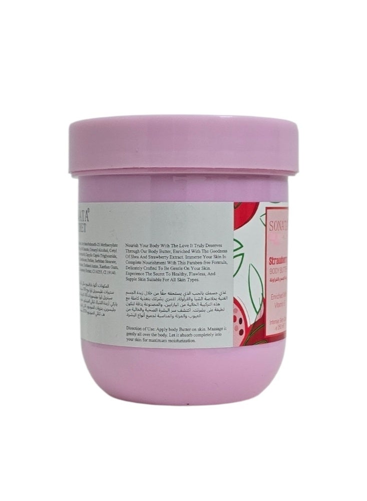 Sonata Strawberry Body Butter Enriched With Vitamin E 250Ml - Image 2